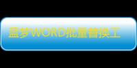 蓝梦WORD批量替换工具 3.8 绿色版
